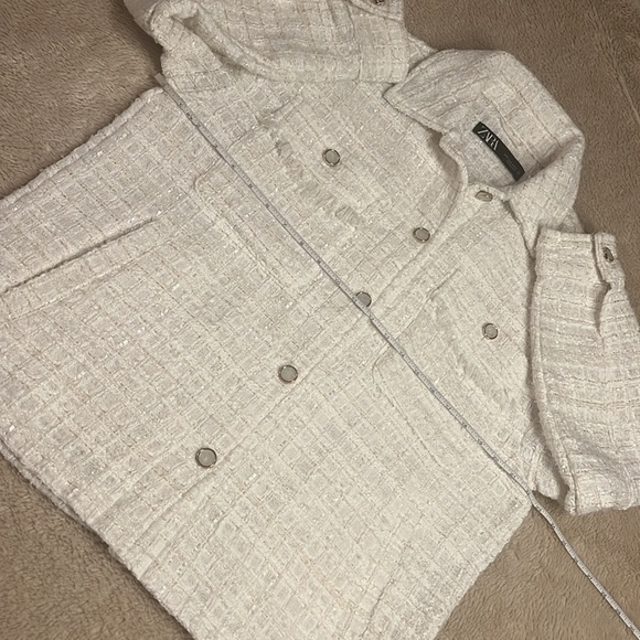 ZARA Oversized Tweed Suit Jacket - Picture 9 of 12